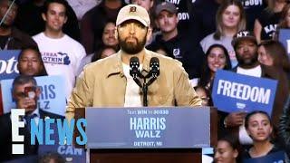 Eminem Makes SURPRISE Appearance at Kamala Harris Campaign Rally in Detroit | E! News