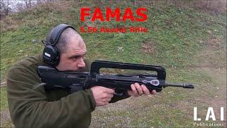 FAMAS F1 : Single, Burst and Full auto at the shooting range with slow motion