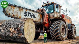 125 Extreme Dangerous Fastest Big Chainsaw Cutting Tree Machines | Heavy Machinery #8