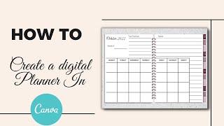 How to create a digital planner in Canva with hyperlinks