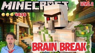 ️ Minecraft Golem Rampage Brain Break | Kids Educational Movement Exercises & Workouts