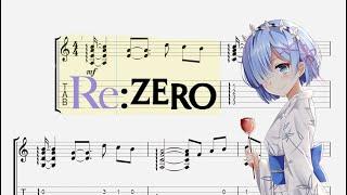 Re:Zero Episode 15 ED OST | guitar tab | табы для гитары