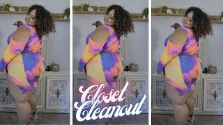 CLOSET CLEAN OUT + DECLUTTER | PLUS SIZE SEXY DRESS TRY ON