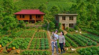 Building a Dream Off-Grid Farmhouse with Natural Stone | Fish Farming & Garden Transformation
