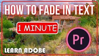 Premiere Pro: How to Fade In Text