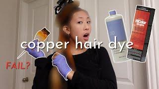 COPPER HAIR DYE AT HOME | dyeing my hair copper at home for the first time, loreal hair color