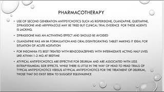 Psychiatry Review: Delirium Treatment