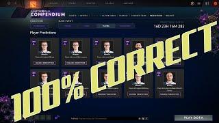 ti9 predictions dota2 compedium battlepass 100% correct