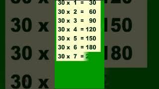 30 times table | By SOFTECH COMPUTER ACEDAMY HASSAN |