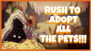 RUSHING TO ADOPT ALL THE PETS!!! - Don't Starve Together Challenge Run