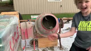 Making Concrete Blocks for Connex Box - Welding Rebar - DIY