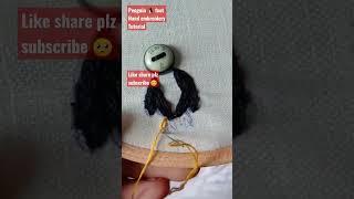 Penguin  foot hand embroidery Tutorial|hand embroidery Tutorial kaise banaye foot penguin k #shorts