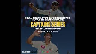 How Andrew Flintoff gave Mike Hussey his famous 'Mr Cricket' nickname!