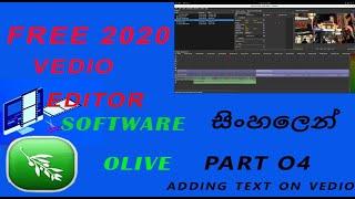 2020 Free Olive Vedio Editor Software Part 04 Adding Text