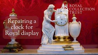 Repairing a clock for royal display at Windsor Castle