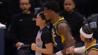 Bennedict Mathurin bumps ref and gets ejected after heated at foul call 