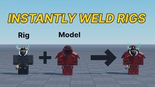 How to instantly weld multiple model on to a rigged character with the AutoRigWeld script in Roblox