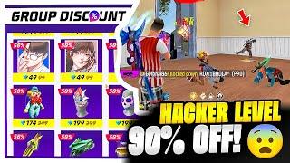 90% OFF in Free Fire?!  Group Discount + Hacker Gameplay – GM Bhai