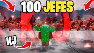 KJ VS 100 JEFES CANGREJOS EN THE STRONGEST BATTLEGROUNDS