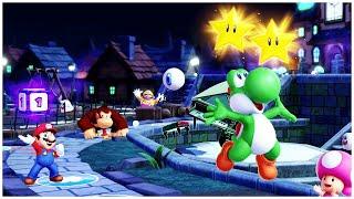 Mario Party Superstars Horror Land Board Gameplay Yoshi vs. Mario vs. Donkey Kong vs. Wario