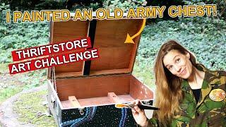 Turning a Thrift Store Find into ART! | Painting an Octopus on a Vintage Army Chest