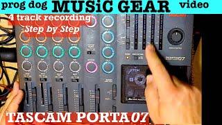 How To 4 Track Tape Record | Step by Step Analog | Tascam Porta07 MiniStudio