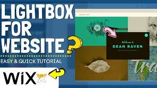 How To Create A Lightbox for Wix Website - New 2020 Update