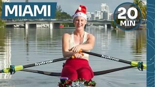 20-Minute Holiday HIIT Rowing Workout in Miami