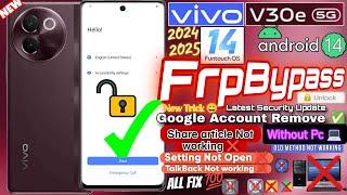 All Vivo Frp Bypass Android 14 Vivo V30e V30/Pro5G Share article Not Working Without PC 2024/25 #frp