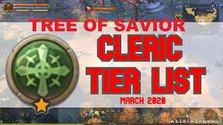 Cleric Tier List For March 2020 - Tree Of Savior