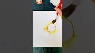 Simple and quick watercolor #shorts #aquarelle #circle