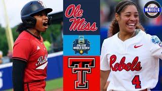 Ole Miss vs #12 Texas Tech | WCWS Opening Round | 2025 College Softball Highlights