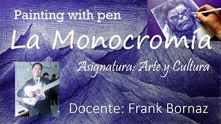 ARTE FACIL 🪬 La Monocromia  #monocromatico PINTAR CON LAPICERO #monocromia TUTORIAL PARA PINTAR