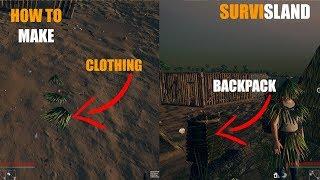 Survisland How To Make Clothes and Backpack