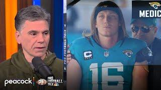 Jaguars' QB Trevor Lawrence carted off field after illegal hit | Pro Football Talk | NFL on NBC