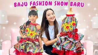 MAMA ANTAR SAMANTHA JUARA FASHION SHOW JUARA MODELING PAKAI BAJU BARU WARNA MERAH BATIK VIRAL