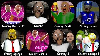 Granny Barbie 2, Granny, Granny Baldi's, Granny Police, Granny Chapter Two, Granny Sponge ,Granny 3