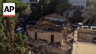 Synagogue damaged in Haifa after 'heavy rocket barrage' by Hezbollah, Israeli military says