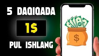 5 daqiqada 1$ pul ishlang | Internetda pul ishlash 2024