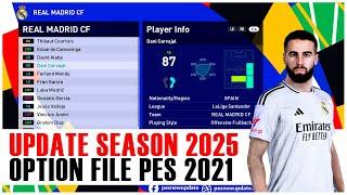 PES 2021 PATCH 2025 PC PS4 PS5 Option File Update Transfer September 2024