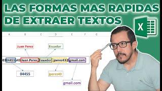 Como #EXTRAER CUALQUIER PARTE DE UN #TEXTO desde una celda o un #CONJUNTO DE #CELDAS EN #EXCEL