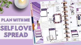 PLAN WITH ME | PURPLE SELF LOVE SPREAD | RONGRONG