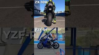 R1 vs Ninja ZX-10R  LAUNCH CONTROL *PURE SOUND*