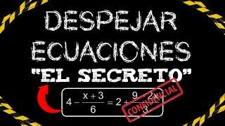  ECUACIONES: EL VERDADERO ARTE DE DESPEJAR  #matematicas #ecuaciones #clasesonline