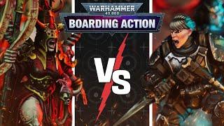 Chaos Cult vs Astra Militarum  | Warhammer 40K Boarding Actions Battle Report