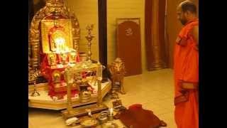 Evening Pooja on Rayara Brundavana Patishtaapana day at Sri Venkata Krishna Kshetra, Phoenix, USA