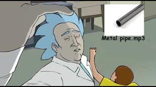 Morty im bored im gonna kill you but the slap is metal pipe