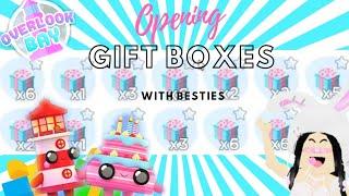 Opening *Giftboxes* With Besties in Overlook Bay|Roblox