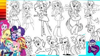 Coloring My Little Pony & Equestria Girls COMPILATION - Mewarnai Kuda Poni - MLP Coloring Book