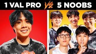 1 PRO VS 5 NOOBS! Can Cryo Beat Our LCS Team in Valorant?